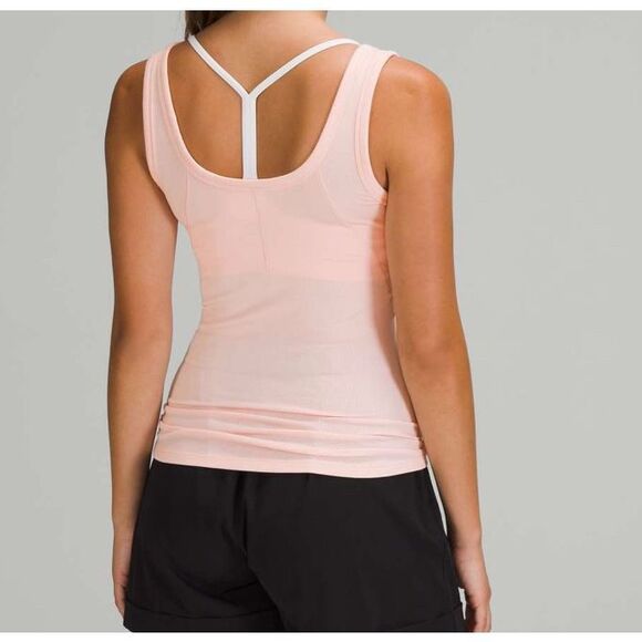 Lululemon Hold Tight Scoop Neck Tank Top, Pink Mist, 8, EUC - Picture 2 of 4